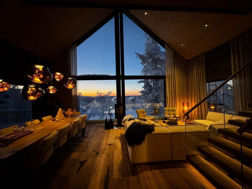 Living room, Dining area, Sunset