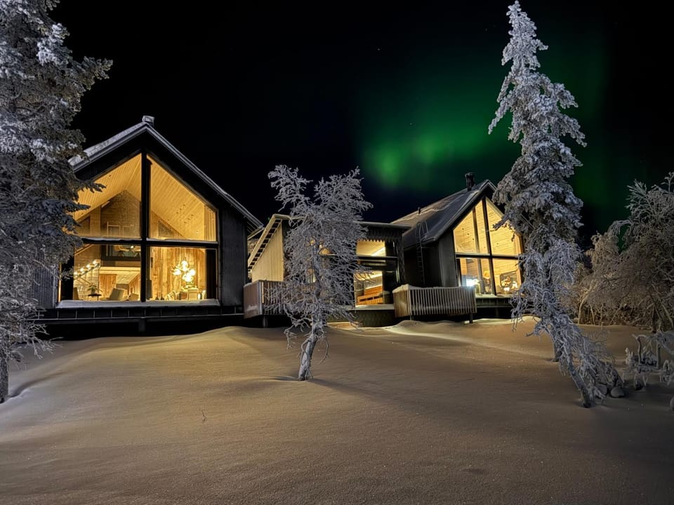 Property building, Night, Natural landscape, Winter