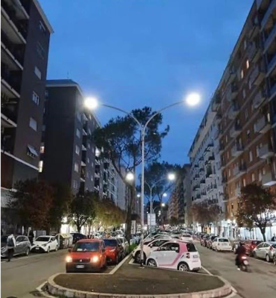 Property building, Night, Neighbourhood, City view, Street view, Location, Parking