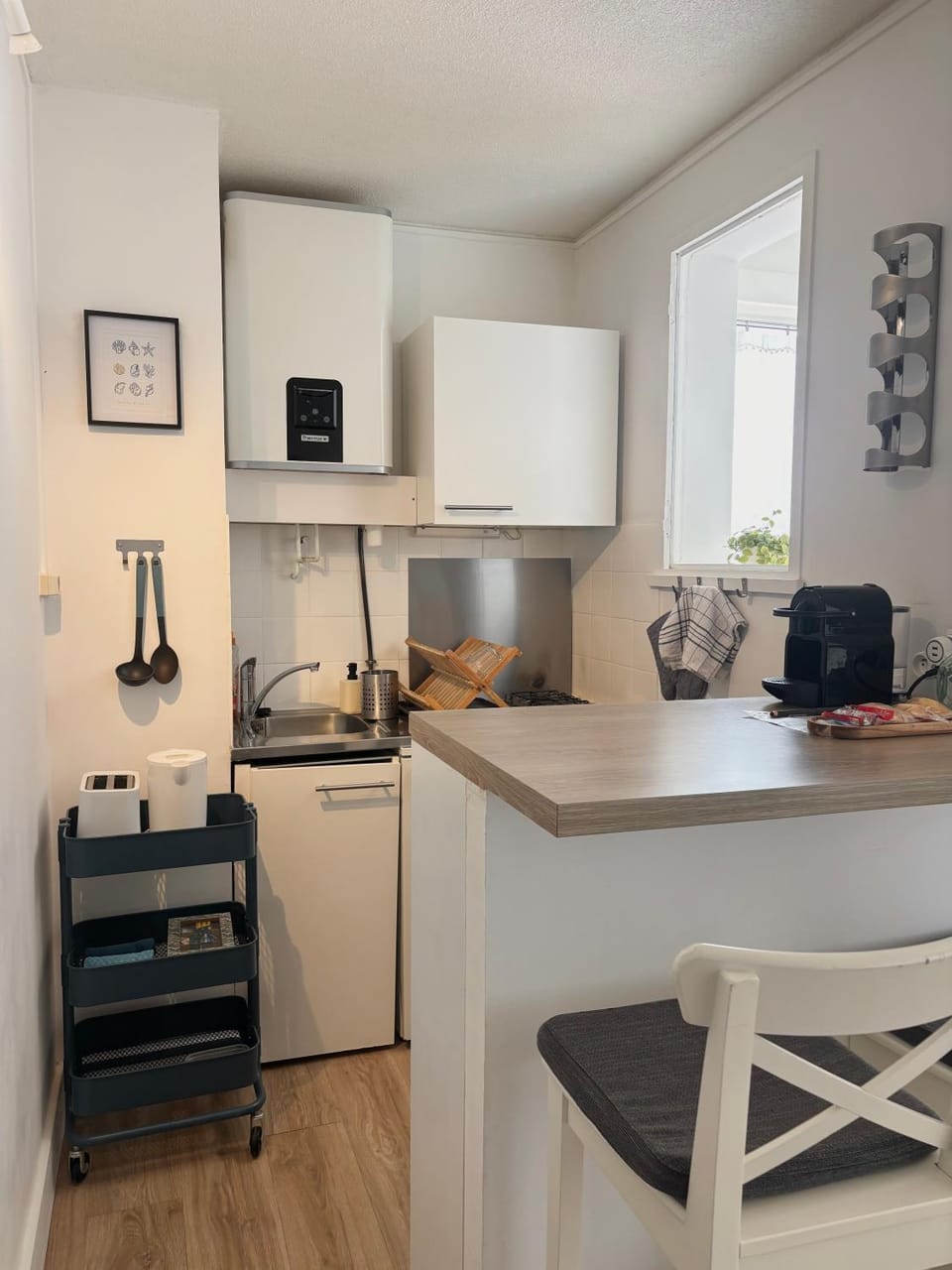 Kitchen or kitchenette, Dining area, oven, stove, toaster