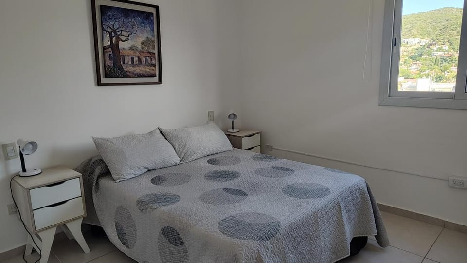 Bed, Photo of the whole room, Bedroom, Mountain view, heating, towels