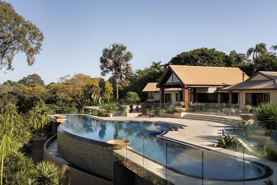 Natural landscape, Garden, Garden view, Pool view, Swimming pool