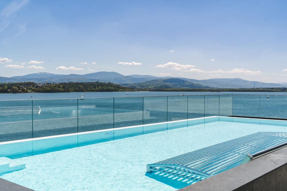 Property building, Lake view, Swimming pool