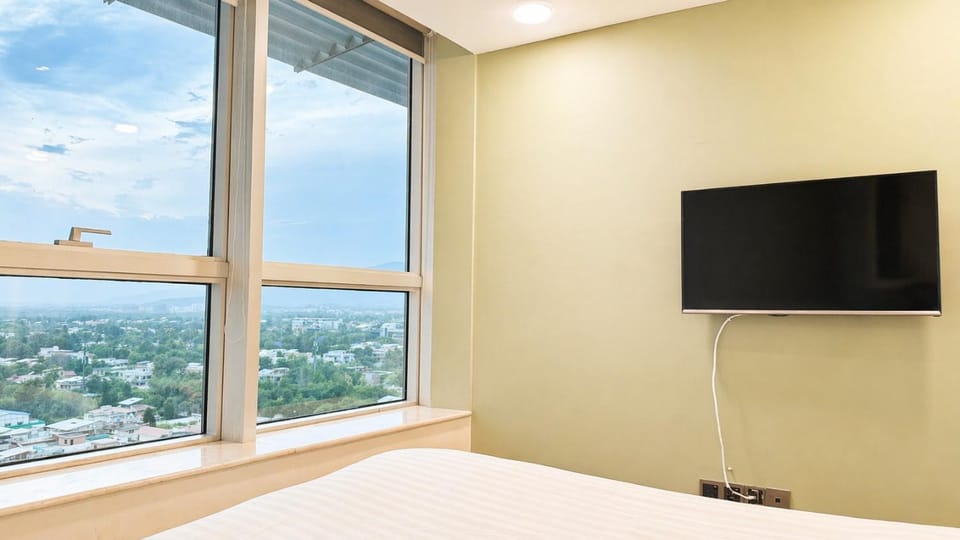 Bed, Bedroom, Mountain view