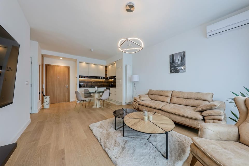 Living room, kitchen