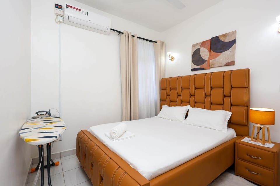 Bed, Bedroom, Text overlay, bunk bed, flat iron, towels, wardrobe, air conditioner, air conditioner