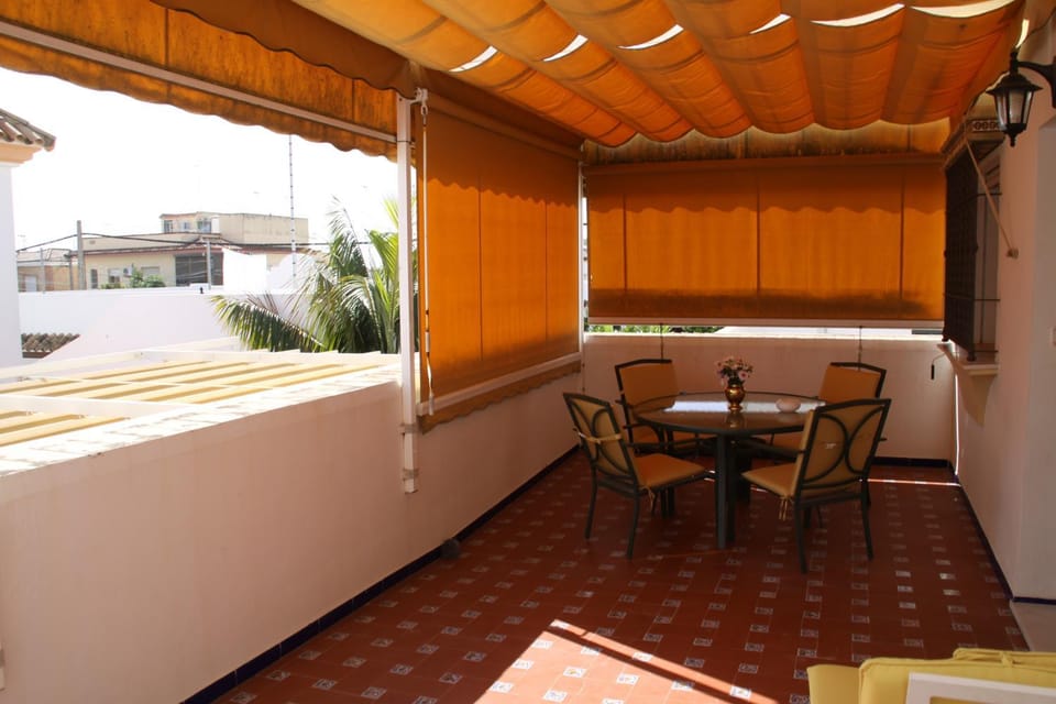 Patio, Day, View (from property/room), Balcony/Terrace, Living room, Seating area, Dining area
