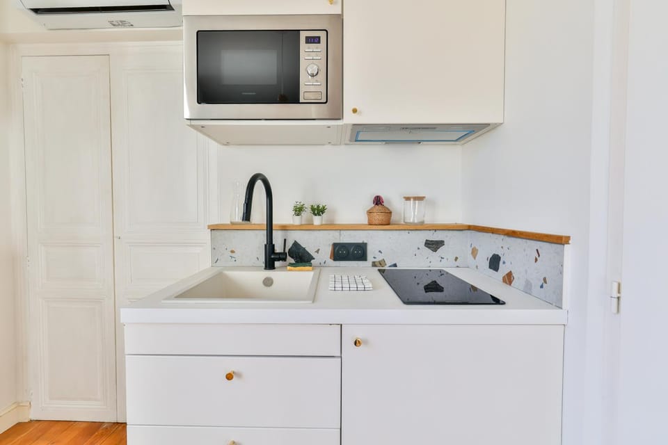 dishwasher, microwave, stove, kitchen