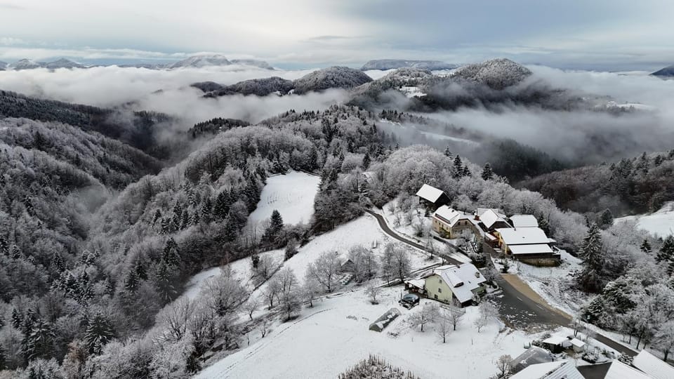 Natural landscape, Winter, Mountain view