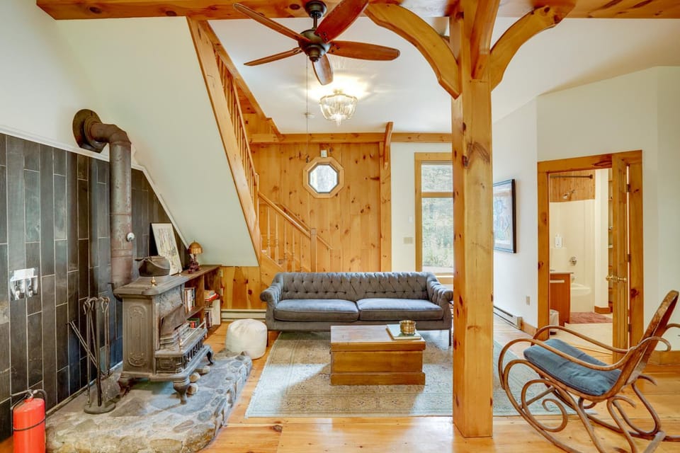Secluded Family Getaway w/ On-Site Creek in Hawley House in Berkshires