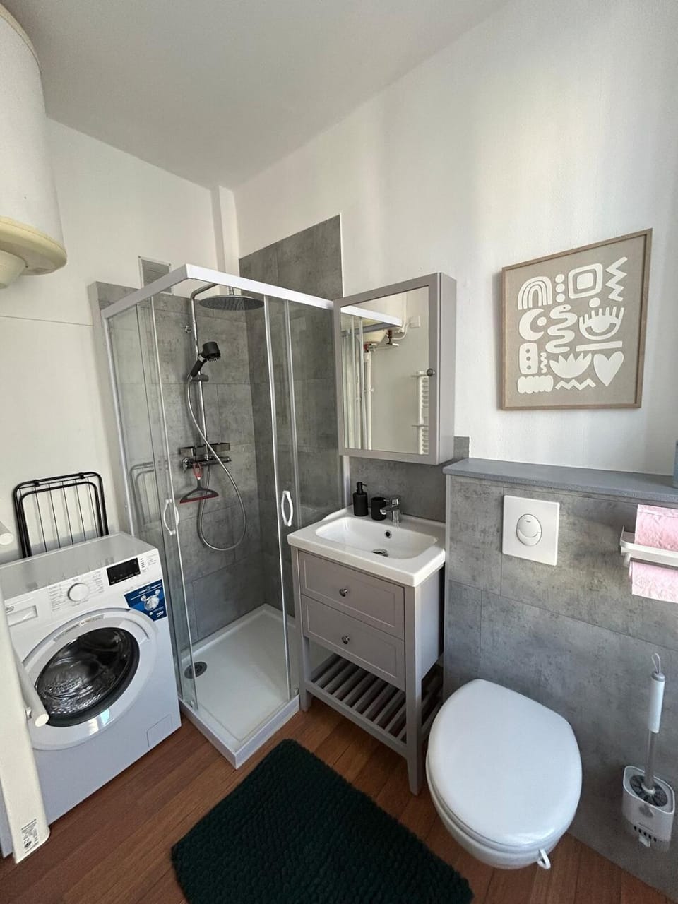 Shower, Bathroom, washing machine