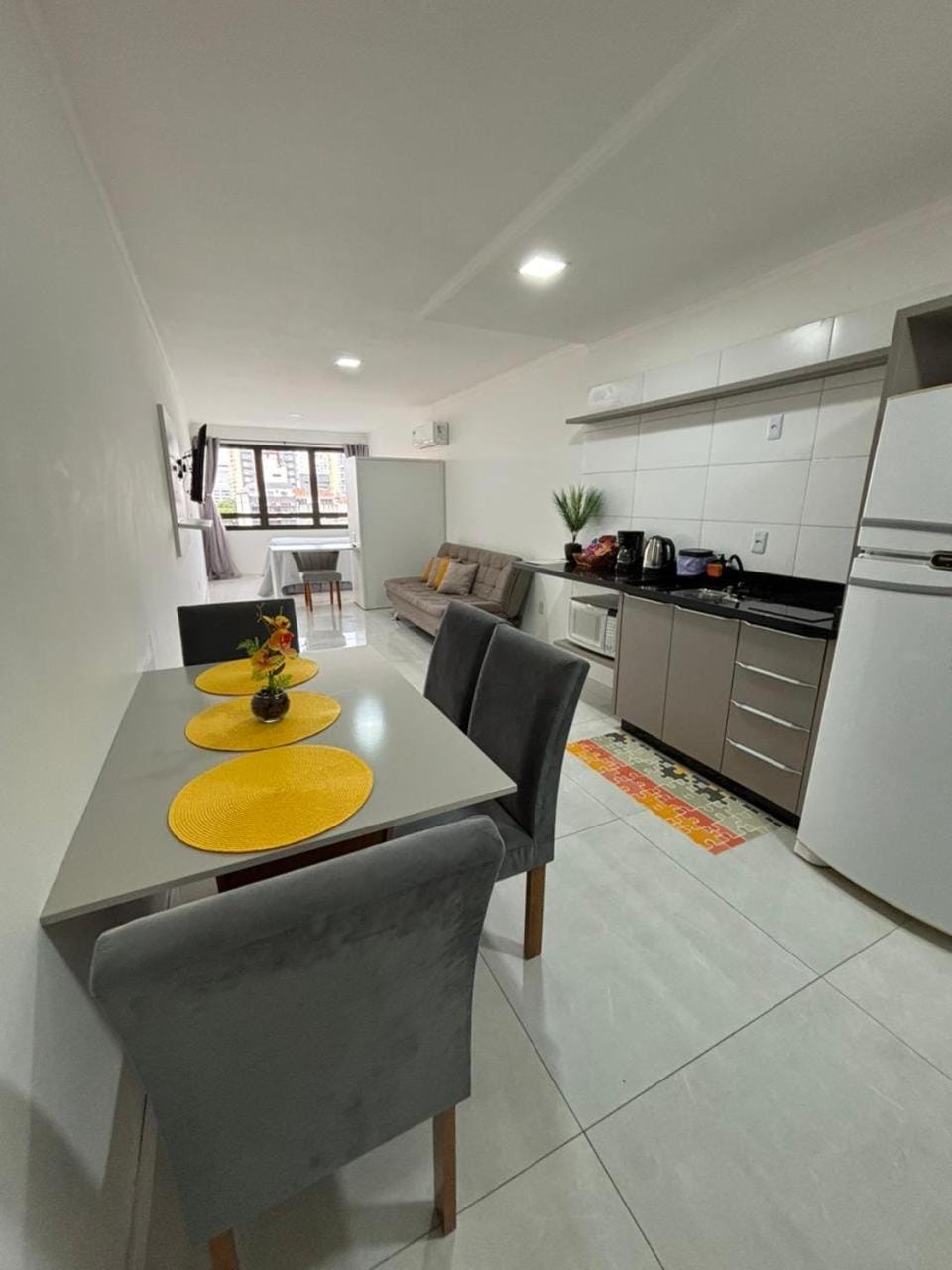 Living room, kitchen