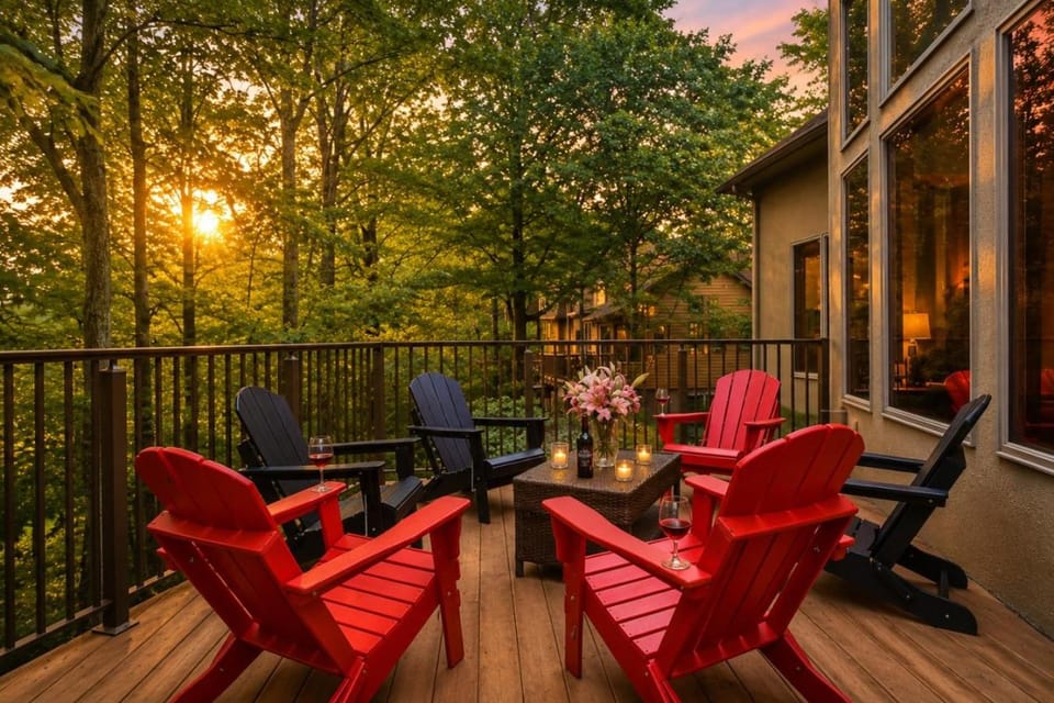 Harmony Haven Large Deck Hot Tub Ski House in Kidder Township