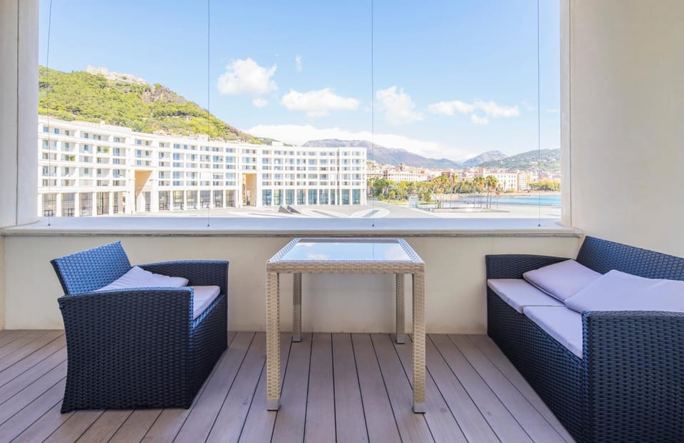 Patio, Day, Natural landscape, View (from property/room), Balcony/Terrace, Sea view