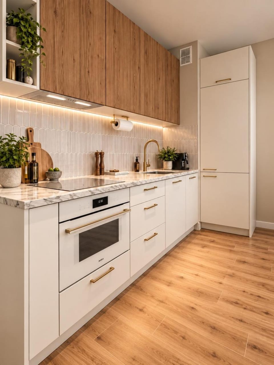 Kitchen or kitchenette, oven, stove