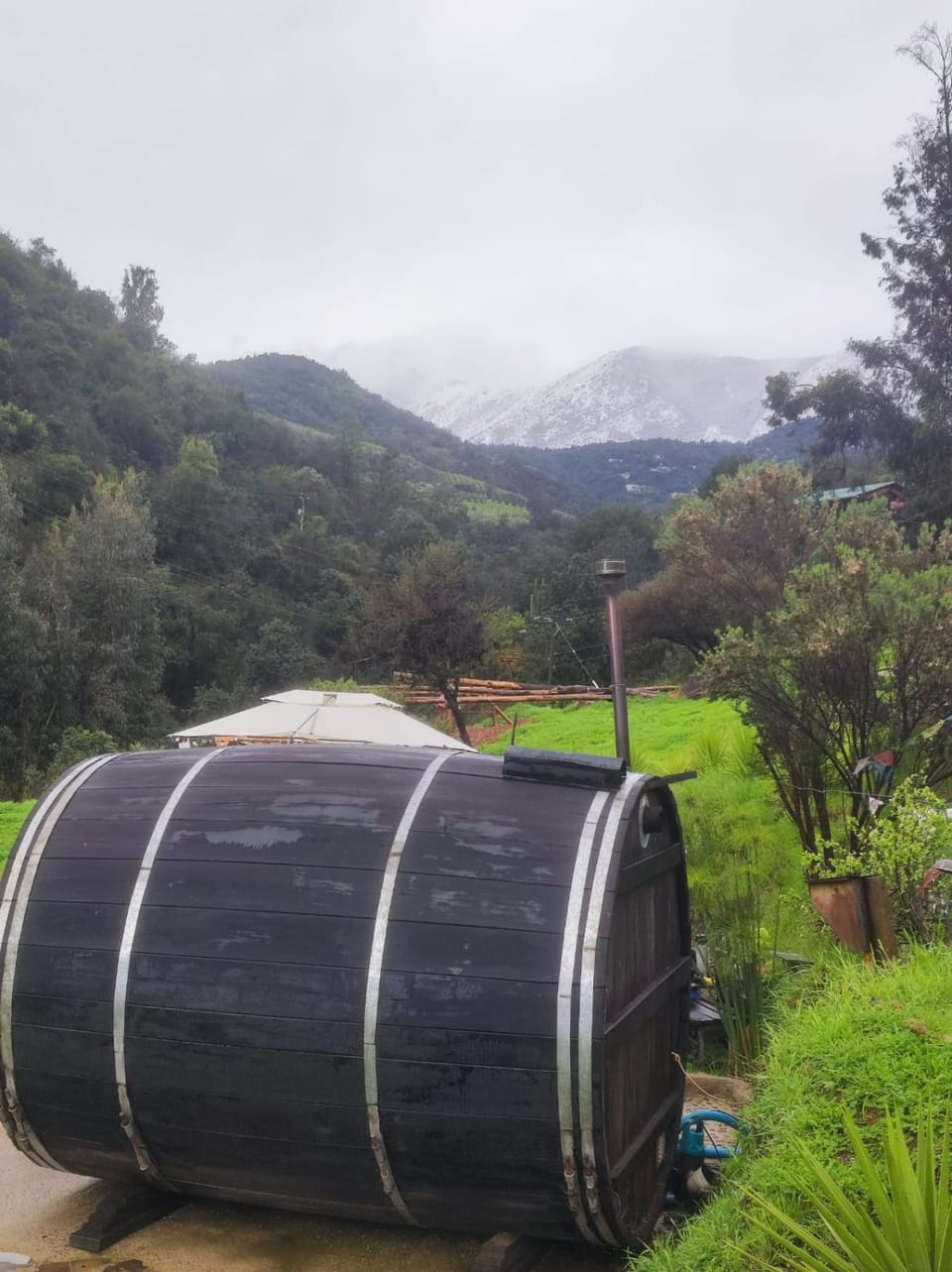 Natural landscape, Garden, Sauna