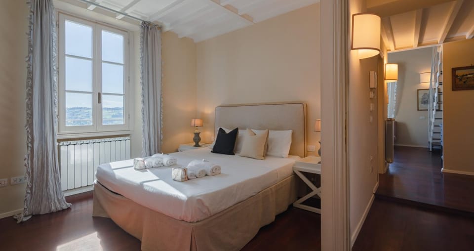 Bed, Photo of the whole room, Bedroom, towels, wardrobe