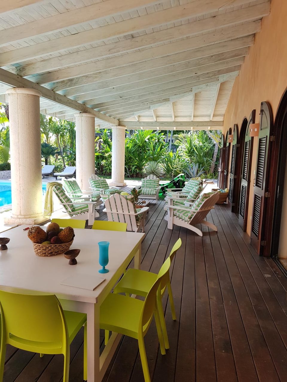 Patio, Pool view
