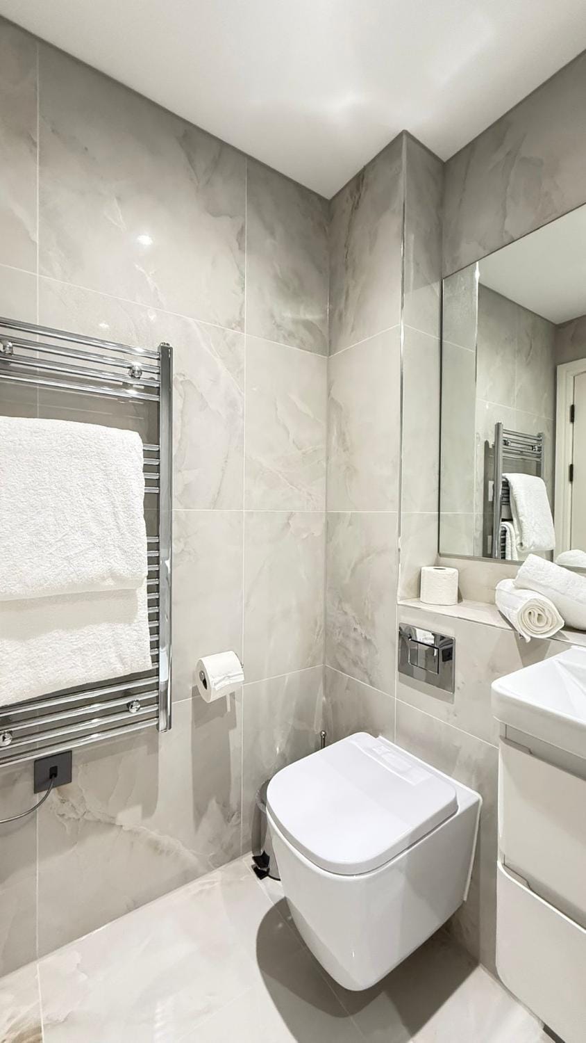 Toilet, Bathroom, towels