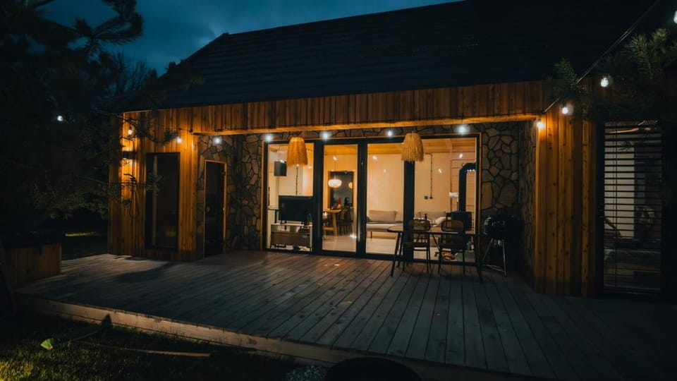 Property building, Patio, Night