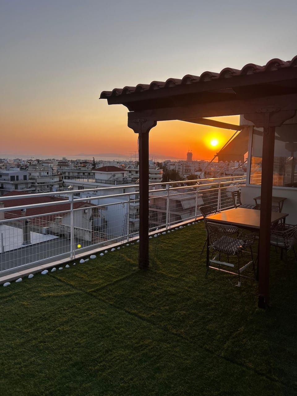 Patio, Day, Natural landscape, View (from property/room), Balcony/Terrace, Sea view, Sunset
