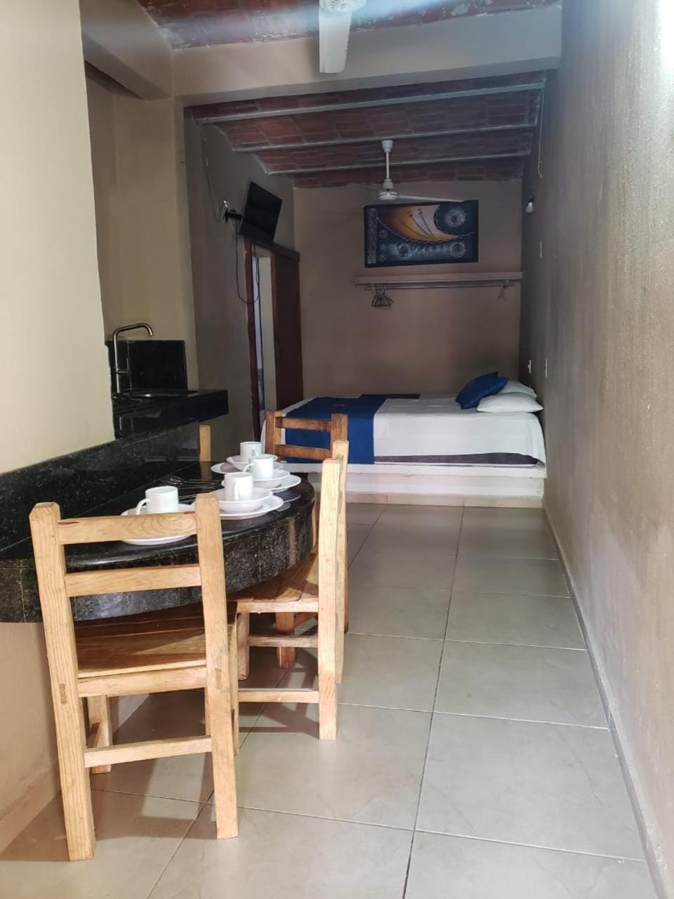 Bed, TV and multimedia, Kitchen or kitchenette, Bedroom
