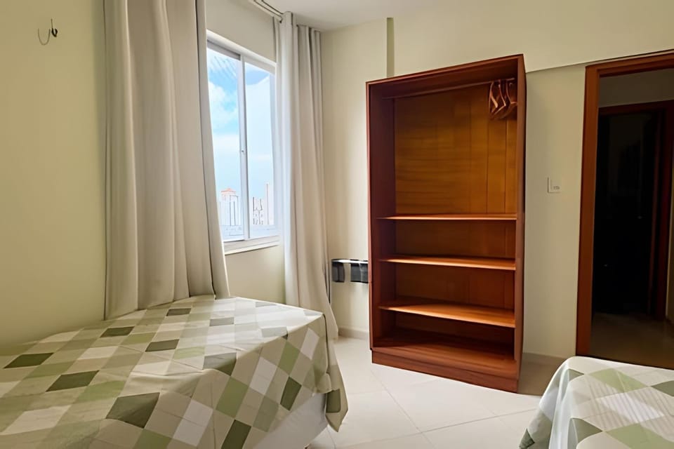 Bed, Photo of the whole room, Bedroom, towels, wardrobe, air conditioner