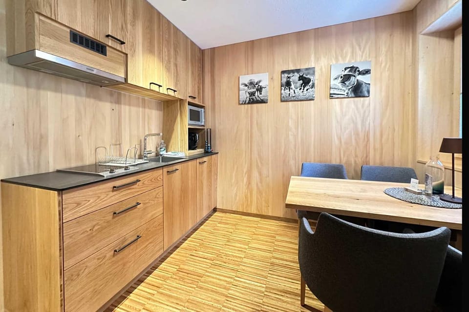 Kitchen or kitchenette, Dining area, stove