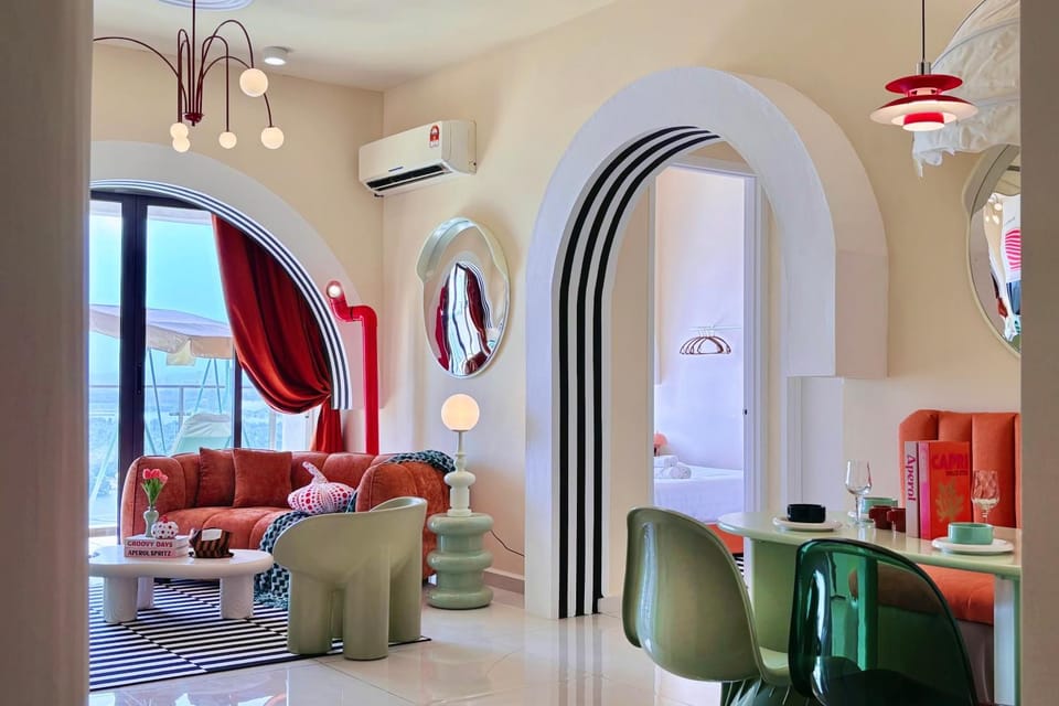 Dooga Ins-Retro Wonderland Seaview Bathtub by Doogahome Homestay Apartment in Johor Bahru
