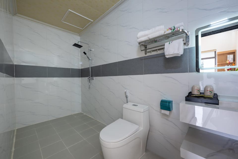 Shower, Toilet, towels