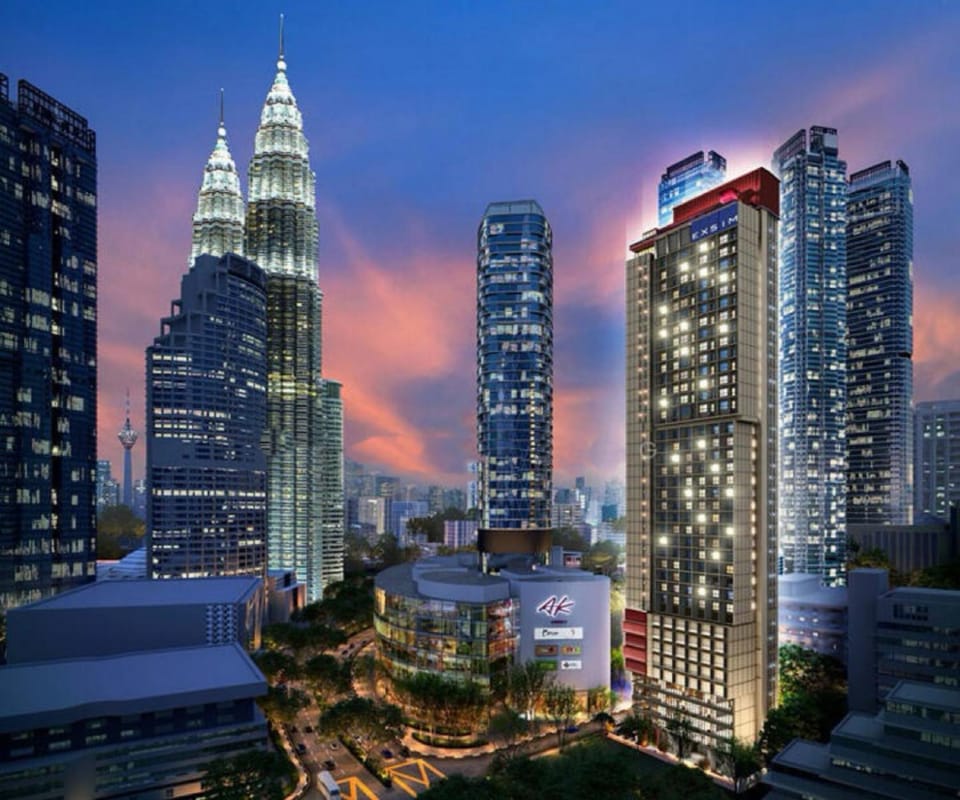 Property building, Night, City view