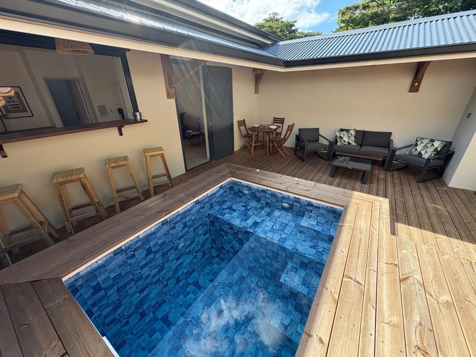 Patio, Living room, Pool view, Swimming pool
