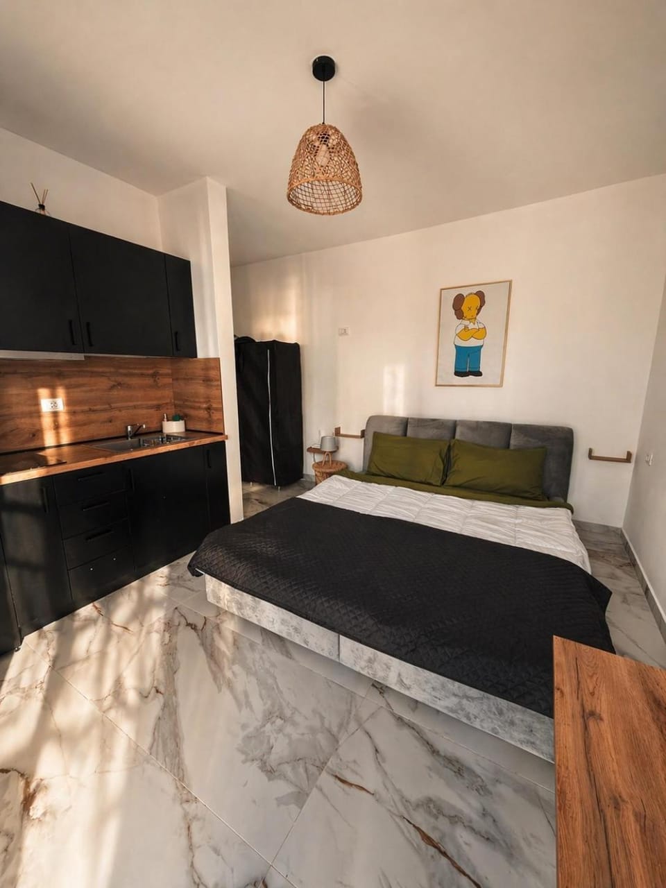 Bed, Living room, Photo of the whole room, Bedroom