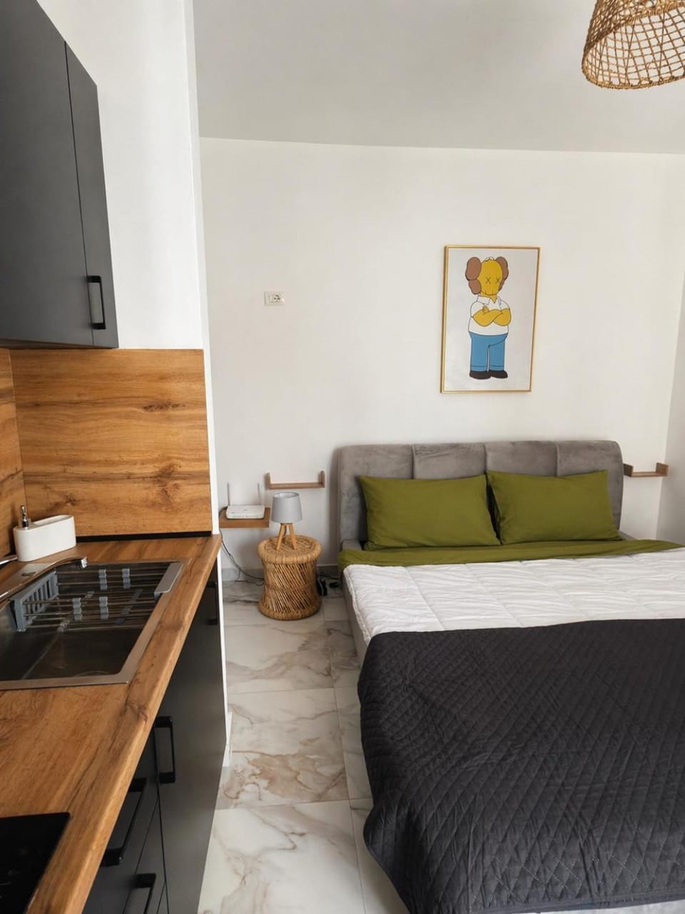 Kitchen or kitchenette, Living room