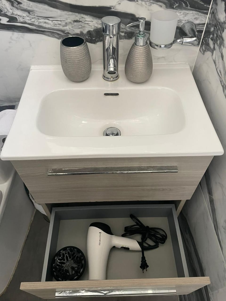 Bathroom, hair dryier