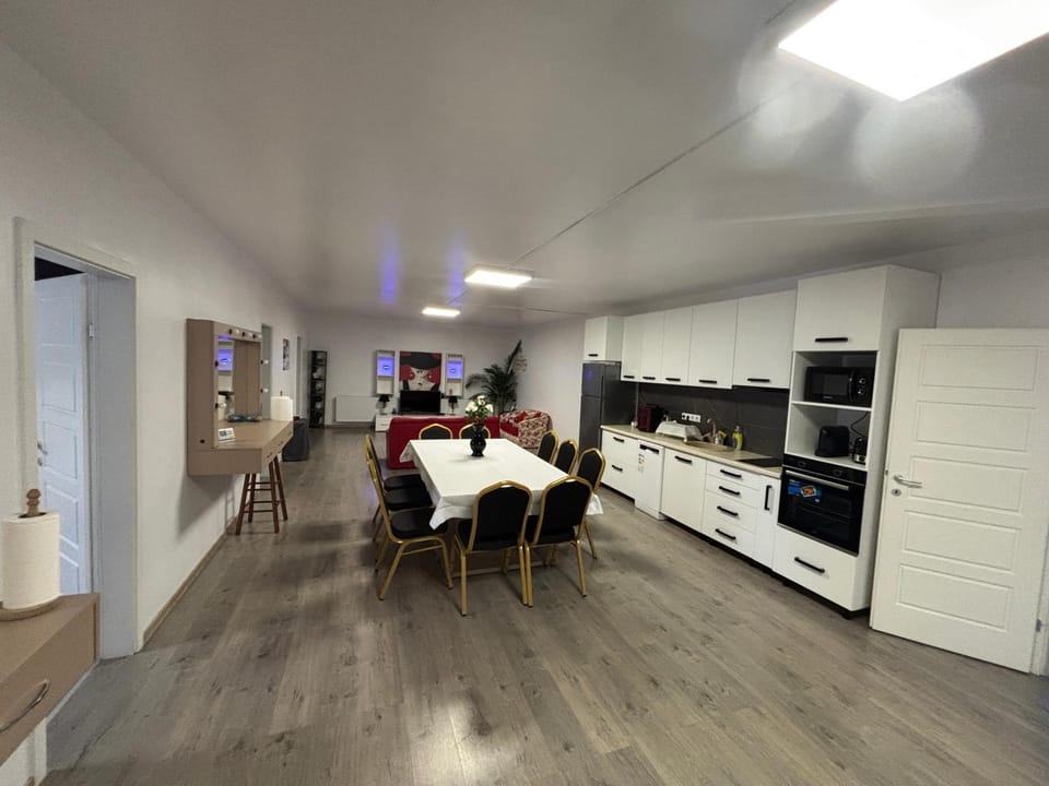 Kitchen or kitchenette, Dining area, dishwasher, oven, stove