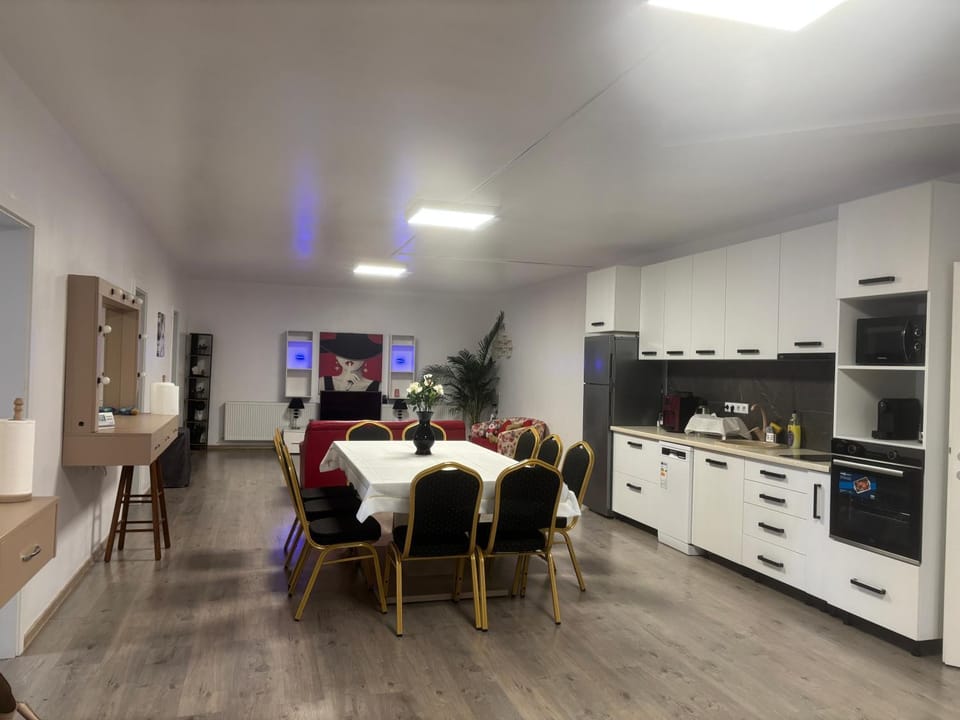 Kitchen or kitchenette, Dining area, oven, stove