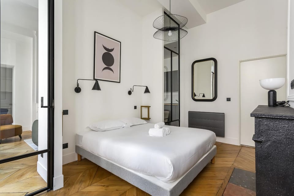 Bed, Photo of the whole room, Bedroom, heating, internet, towels, wardrobe