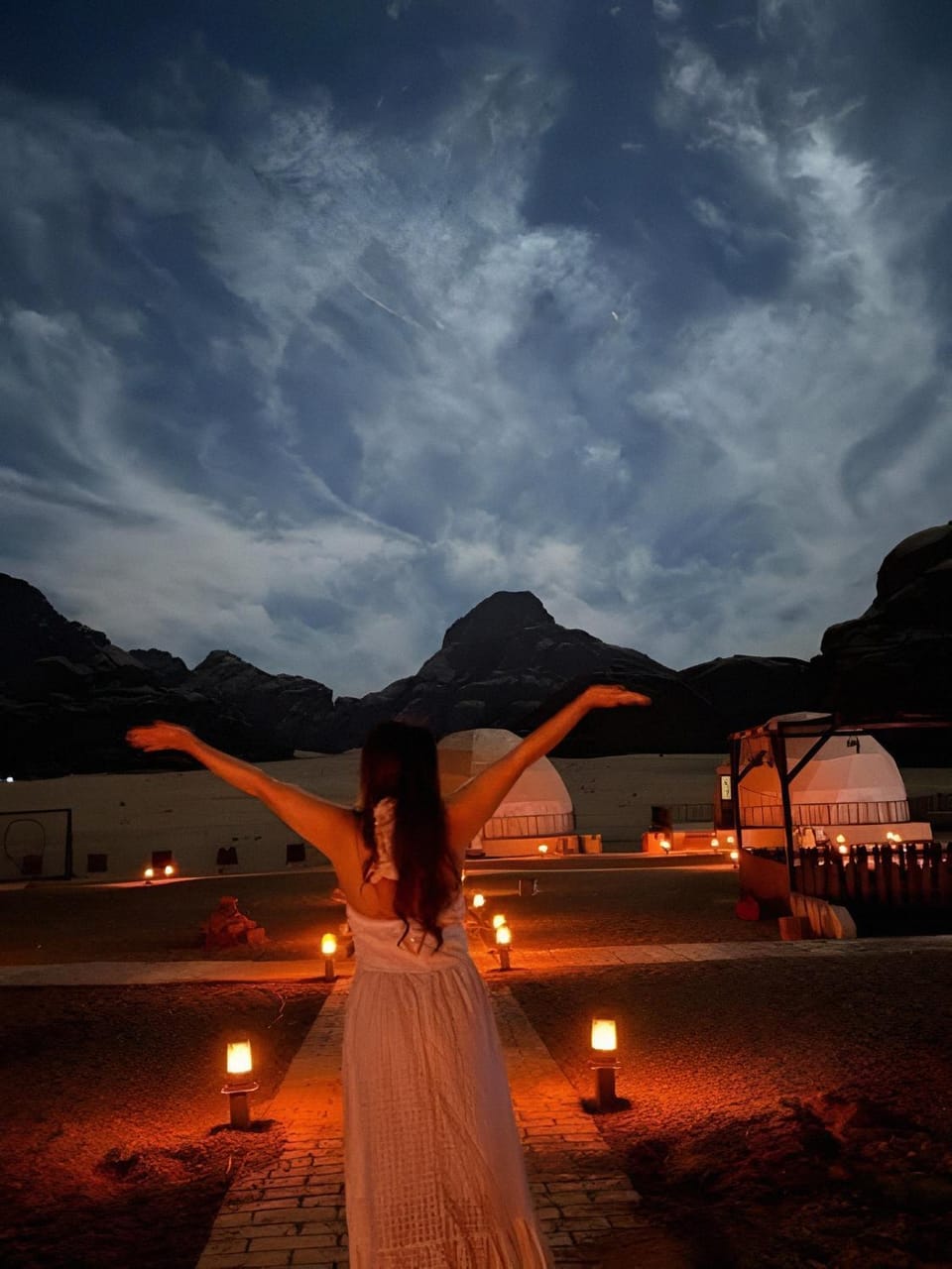 Night, People, Natural landscape, Mountain view, group of guests