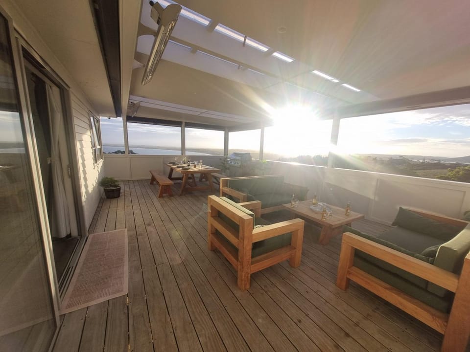 Natural landscape, View (from property/room), Balcony/Terrace, Sea view, Sunset