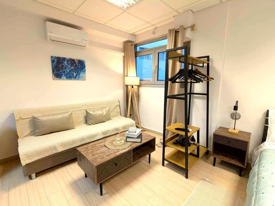 Living room, Seating area, air conditioner