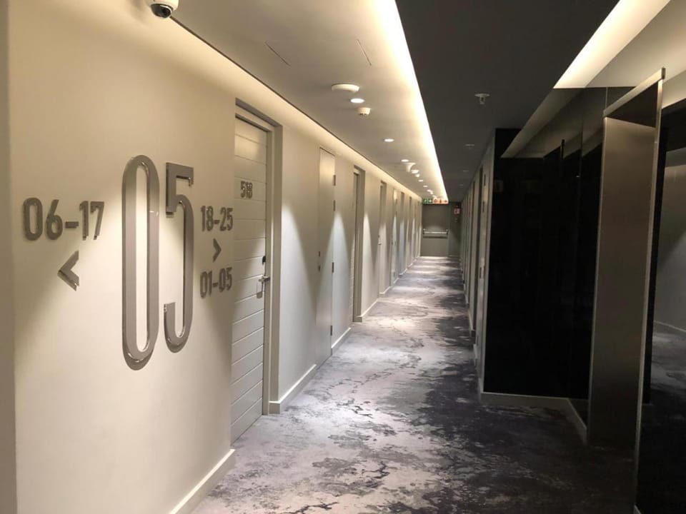 Lobby or reception, Text overlay