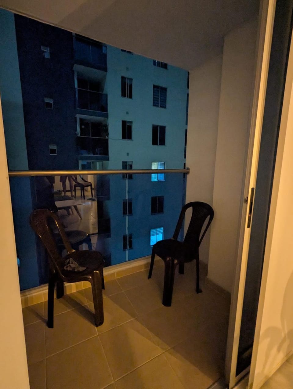Night, View (from property/room), Balcony/Terrace