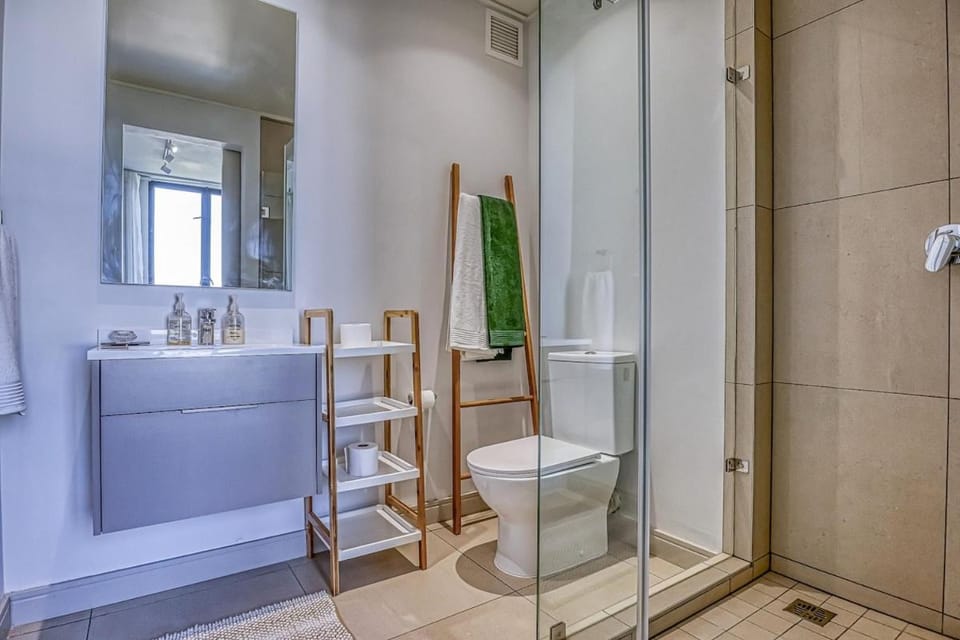 Toilet, towels