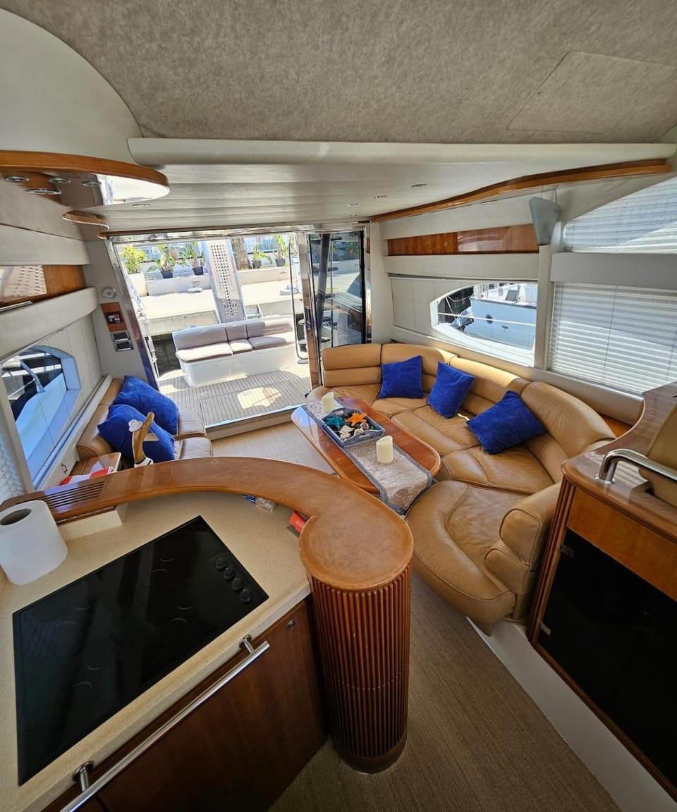 Luxury experience on a 16-meter Azimut yacht Docked boat in Torrevieja
