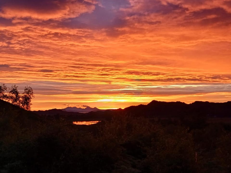 Natural landscape, Garden, View (from property/room), Mountain view, Sunset