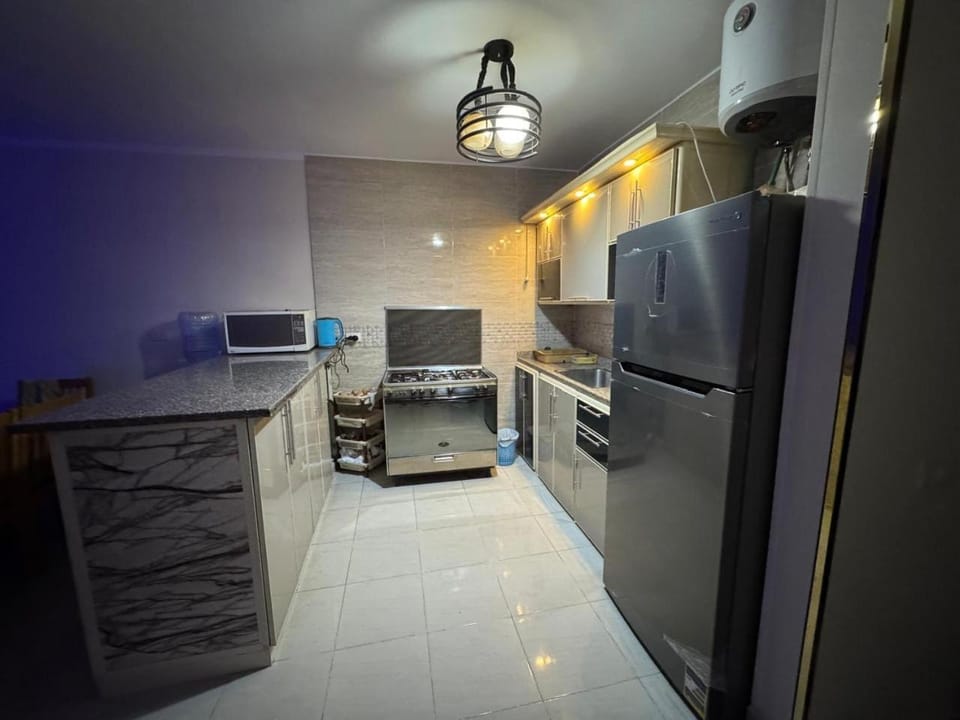 Kitchen or kitchenette, minibar, oven, stove