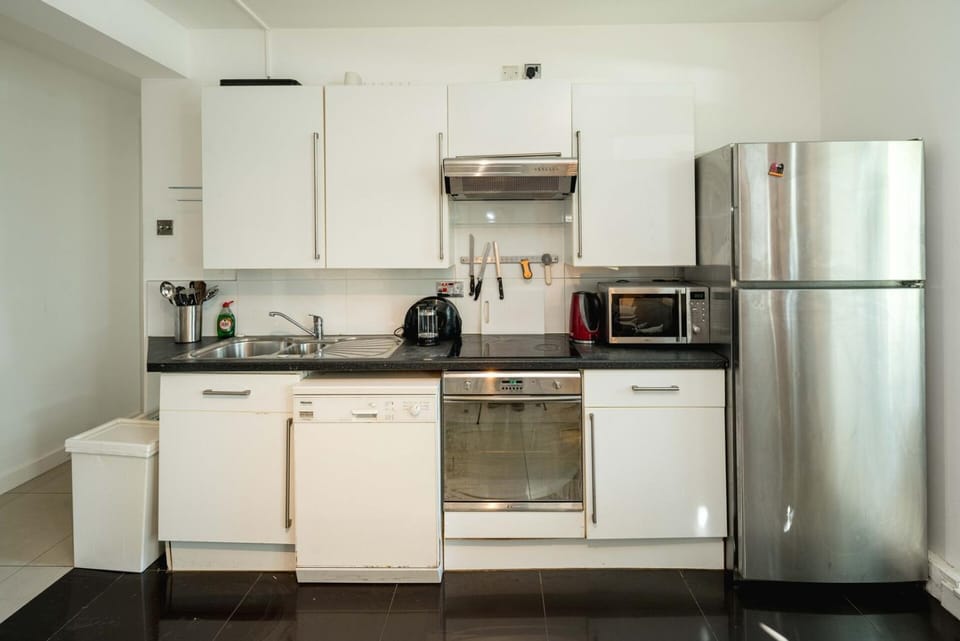 Kitchen or kitchenette, oven, stove, toaster