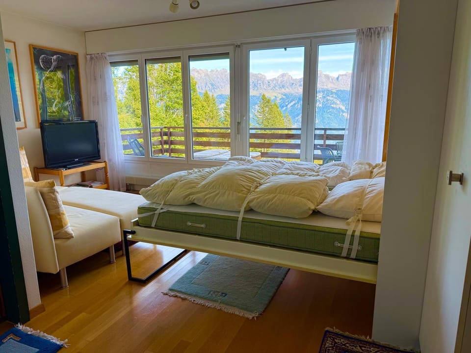 Bed, TV and multimedia, Photo of the whole room, Bedroom
