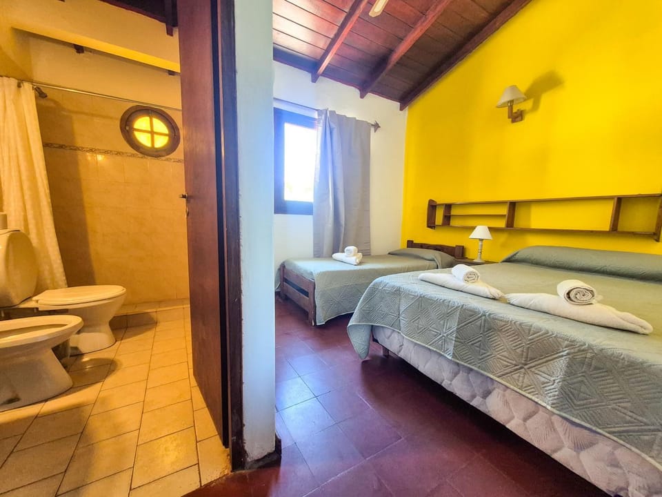 Toilet, Bed, Bathroom, Photo of the whole room, Bedroom, towels